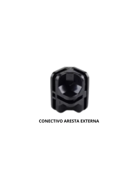 Conectivo de aresta externa, encaixe em ângulo para duas chapas de 4 mm