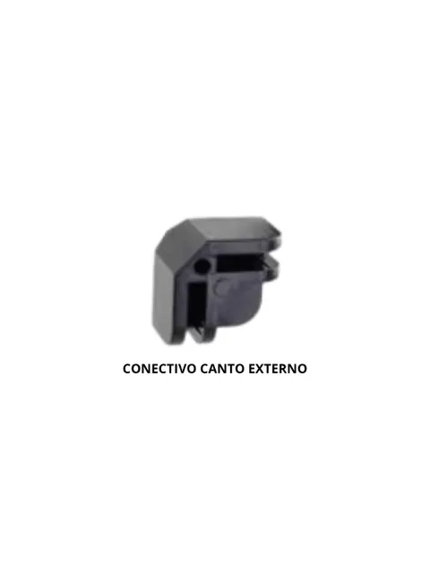 Conectivo de canto externo, une três chapas de 4 mm na quina do módulo