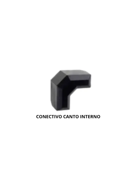 Conectivo de canto interno, une três chapas de 4 mm pelo lado de dentro