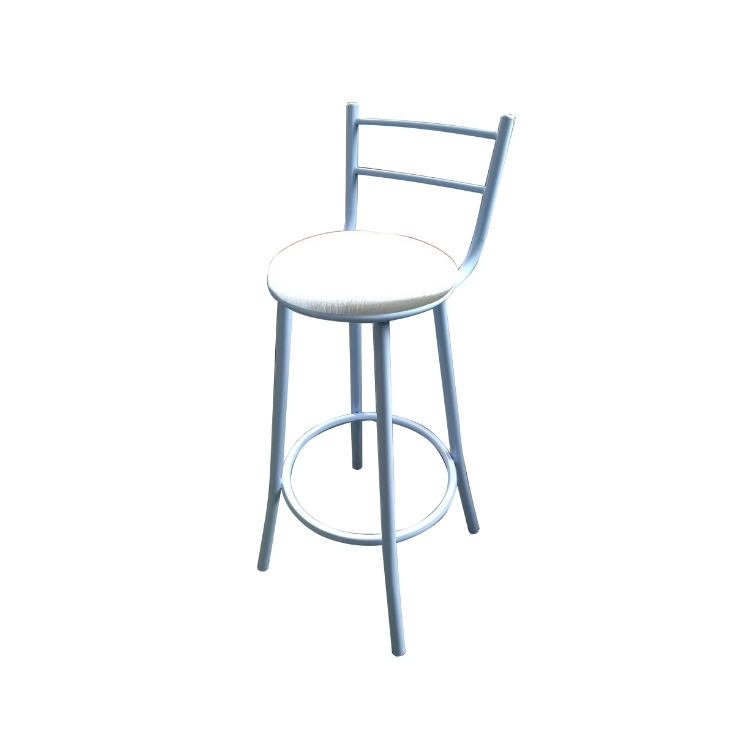 Banqueta Luxo Alta branca Assento branco
