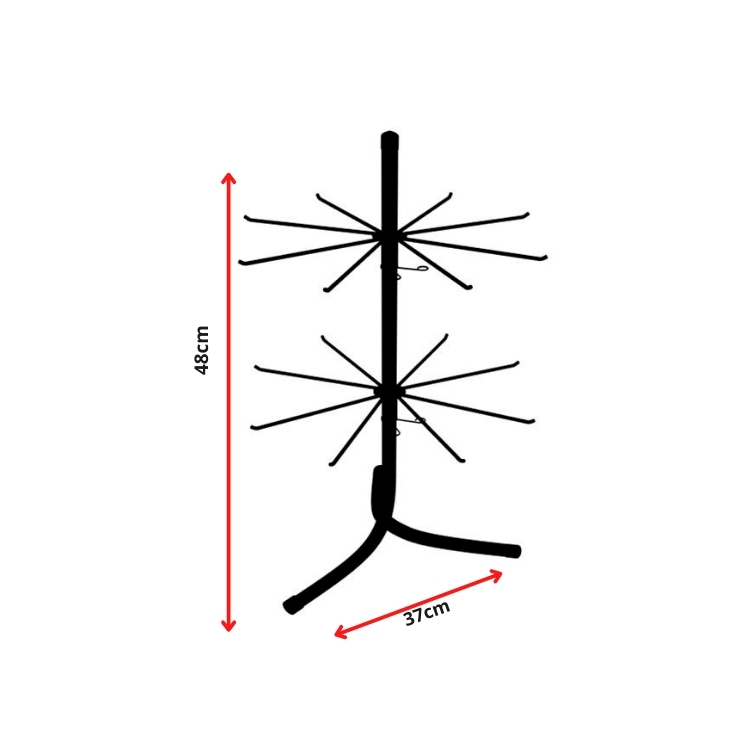 Porta Chaveiros Expositor Giratório de Balcão com 02 aranhas preto
