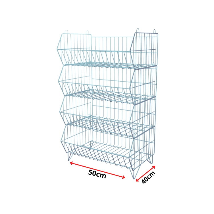Cesto bico organizador Aramado 4 cestos 50cm branco
