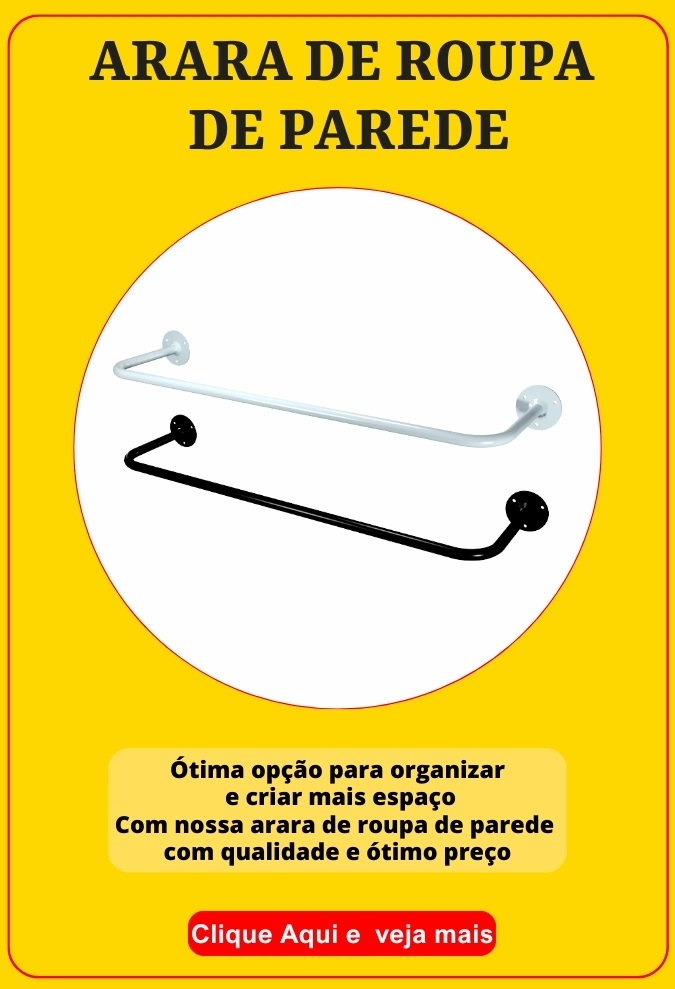 Ótima opção para organização e criar mais espaço com nossa arara de roupa de parede qualidade e ótimo preço