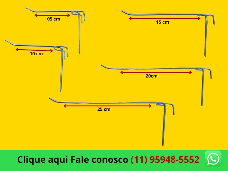 Ganchos de tela aramada comercial reis loja do lojista