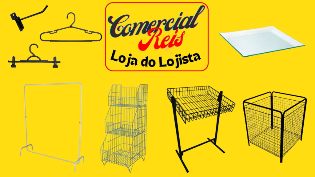 loja da sua loja cesto aramado arara ganchos e muito mais comercial reis loja do lojista