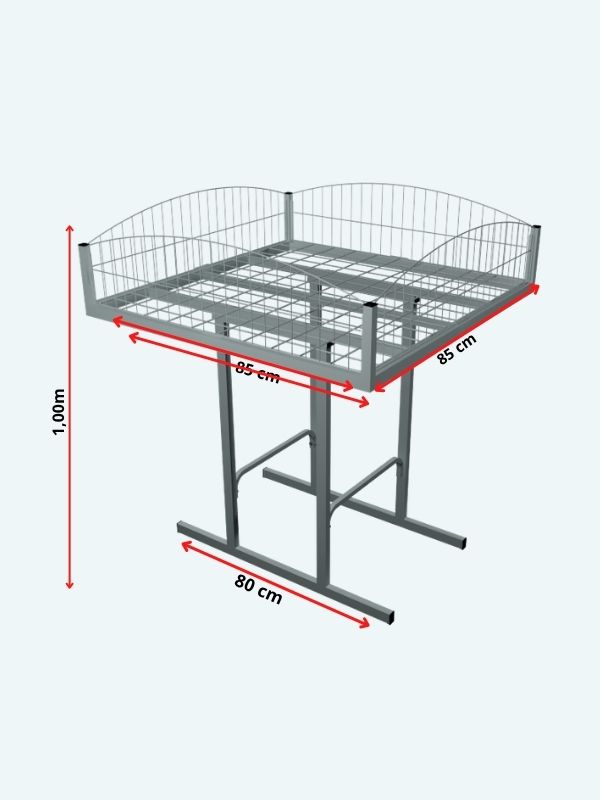Banca de Oferta Luxo Aramada 85x85cm branco