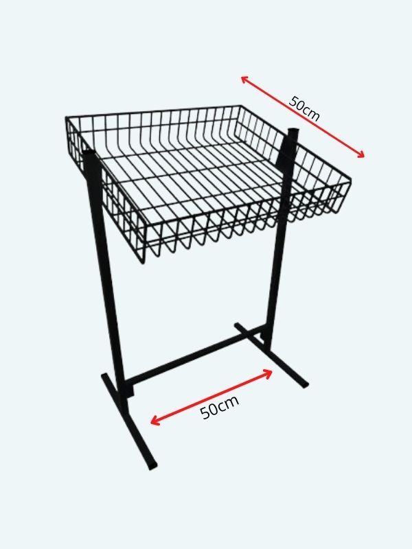 Banca de Oferta Simples Aramada 50x50cm preta