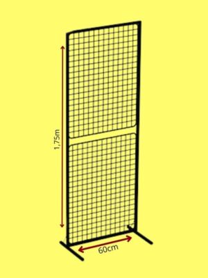 Biombo Quadrado Reforçado de Chão Aramado 1,75m x 60cm preto