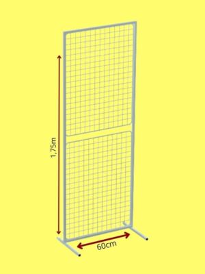 Biombo Quadrado Simples de Chão Aramado 1,75m x 60cm branco