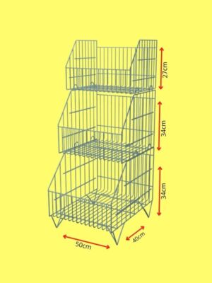 Cesto Aramado Container Simples de Chão 50x40 cm branco