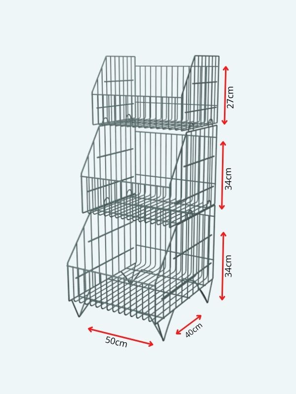 Cesto Aramado Container Simples de Chão 50x40 cm branco