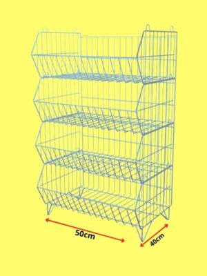 Cesto Aramado de Bico Organizador 4 Cestos 50x40 cm branco