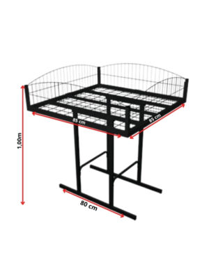Banca de Oferta Luxo Aramada 85x85cm preto
