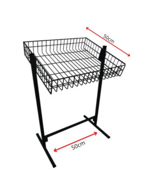Banca de Oferta Simples Aramada 50x50cm preta