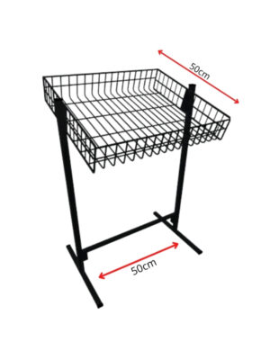 Banca de Oferta Simples Aramada 50x50cm preta