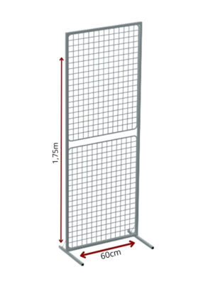 Biombo Quadrado Reforçado de Chão Aramado 1m75 x 60cm branco