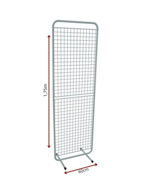 Biombo Quadrado Simples de Chão Aramado 1m75 x 60cm branco