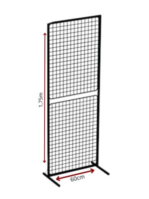Biombo Simples de Chão Aramado 1,75m x 60cm preto
