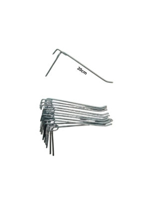 Ganchos para Tela Aramada Zincado 12 unidades 20 cm