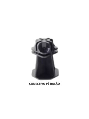 Conectivo para Prateleira de Vidro ou Tela Aramada pé bolão