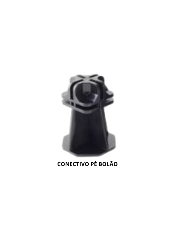 Conectivo para Prateleira de Vidro ou Tela Aramada pé bolão