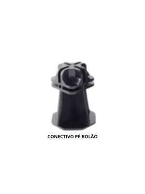 Conectivo para Prateleira de Vidro ou Tela Aramada pé bolão