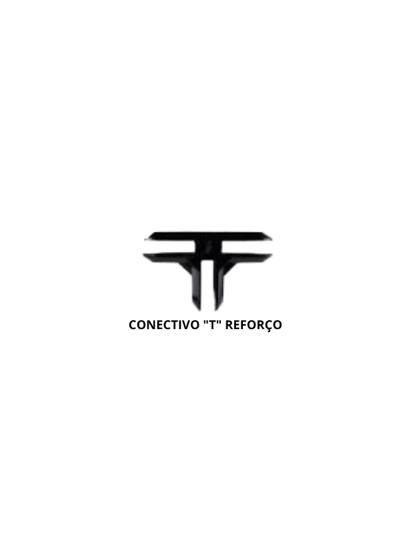 Conectivo para Prateleira de Vidro ou Tela Aramada T reforço