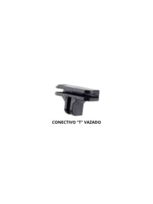 Conectivo para Prateleira de Vidro ou Tela Aramada T vazado