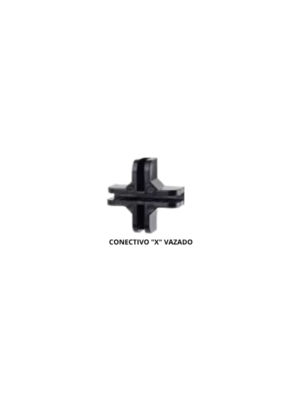 Conectivo para Prateleira de Vidro ou Tela Aramada X vazado