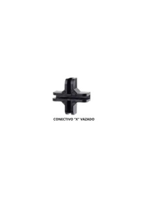 Conectivo para Prateleira de Vidro ou Tela Aramada X vazado