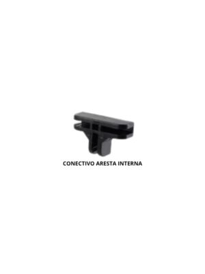 Conectivo para Prateleira de Vidro ou Tela Aramada aresta interna