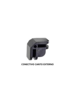 Conectivo para Prateleira de Vidro ou Tela Aramada canto externo