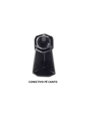 Conectivo para Prateleira de Vidro ou Tela Aramada pé canto