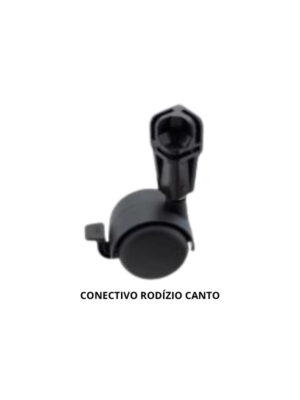 Conectivo para Prateleira de Vidro ou Tela Aramada rodízio canto