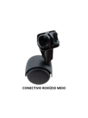 Conectivo para Prateleira de Vidro ou Tela Aramada rodízio meio