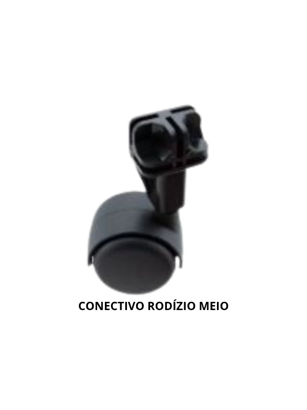 Conectivo para Prateleira de Vidro ou Tela Aramada rodízio meio