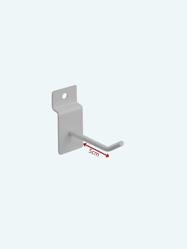 Gancho Aramado para Painel Canaletado 05 cm branco