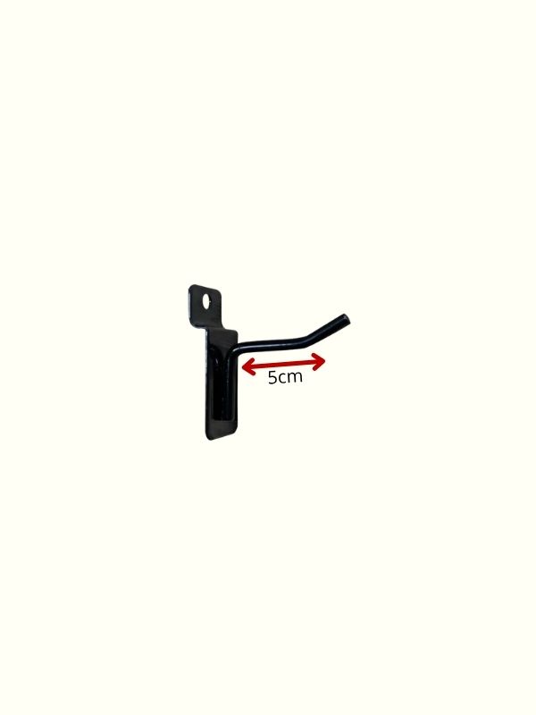 Gancho Aramado para Painel Canaletado 05 cm preto