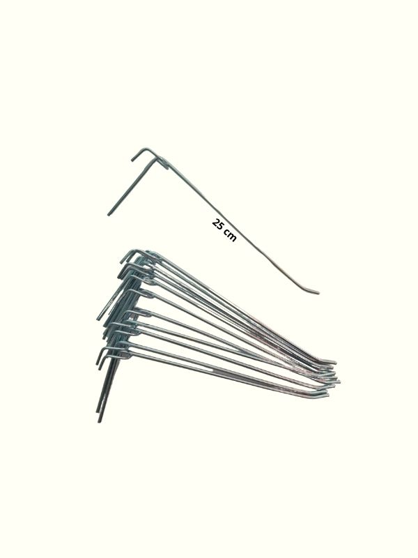 Ganchos para Tela Aramada Zincado 12 unidades 25 cm