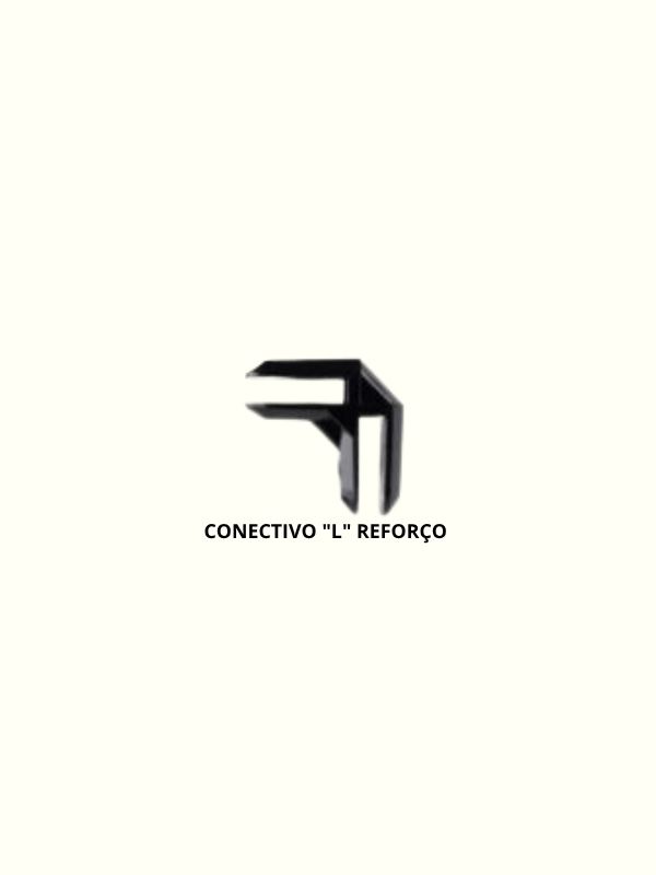 Conectivo para Prateleira de Vidro ou Tela Aramada L reforço