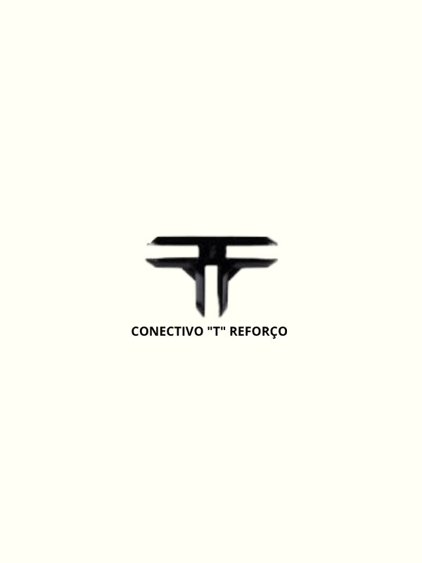 Conectivo para Prateleira de Vidro ou Tela Aramada T reforço