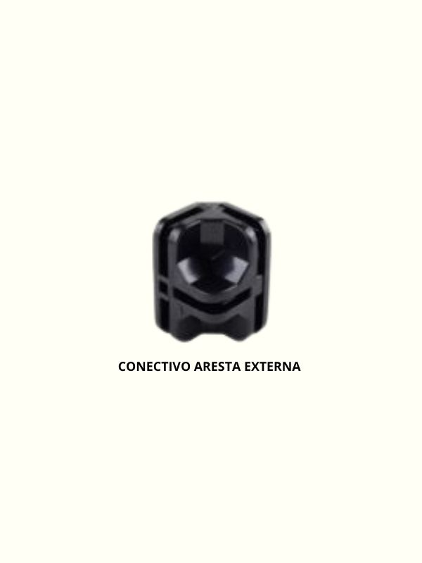 Conectivo para Prateleira de Vidro ou Tela Aramada aresta externa