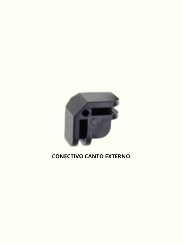 Conectivo para Prateleira de Vidro ou Tela Aramada canto externo