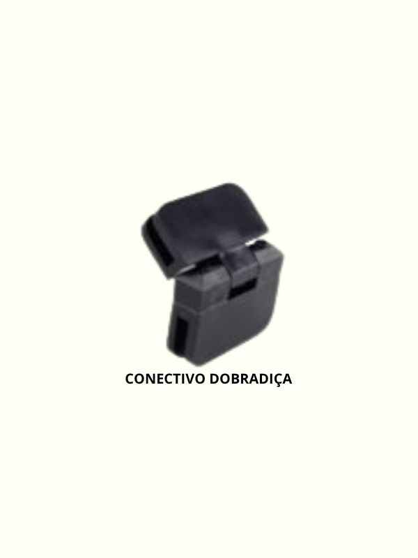 Conectivo para Prateleira de Vidro ou Tela Aramada dobradiça