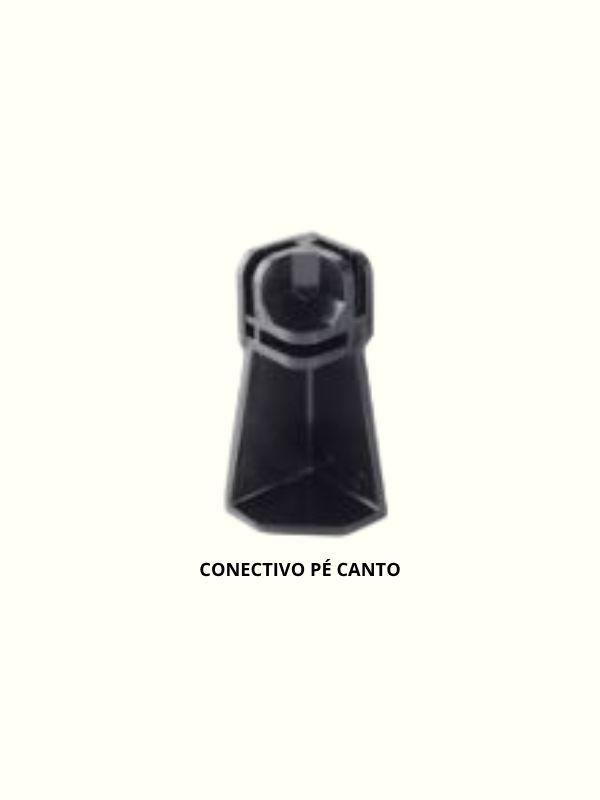 Conectivo para Prateleira de Vidro ou Tela Aramada pé canto