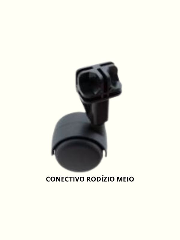 Conectivo para Prateleira de Vidro ou Tela Aramada rodízio meio