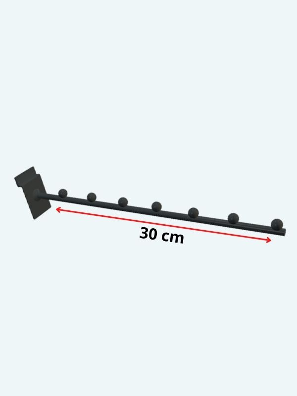 Ganho Aramado de Painel canaletado 30 cm com 7 esferas preto