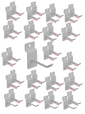 Ganchos Para Painel Canaletado 5 cm caixa com 100 unidades branco